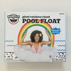New BIGMOUTH Giant Rainbow Cloud Inflatable Pool